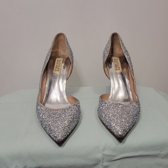 Badgley Mischka Daisy II Glitter Stiletto Heels size 8.5 - Picture 4 of 5